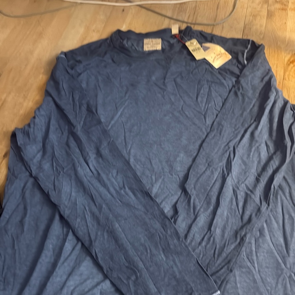 Navy Tommy Bahama Long Sleeve Crew Neck Shirt